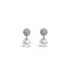 Absolute Grey Pearl Drop Earrings, Silver