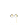 Absolute Pavé Linking Rings Drop Earrings, Gold