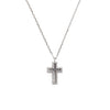 Absolute Kids Pearl Cross Pendant Necklace, Silver