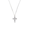 Absolute Kids CZ Cross Pendant Necklace, Silver