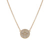 Absolute Pave Disc North Star Pendant Necklace, Gold