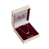 Absolute Kids CZ Double Stone Pendant Necklace, Silver