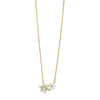 Absolute Diamante Flower Pendant Necklace, Gold