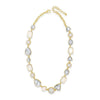 Absolute Opal and White Pearl Necklace, Gold