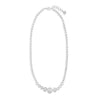 Absolute Silver Circular Diamante Necklace, N2097SL
