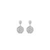 Absolute Cluster CZ Circular Drop Earrings, Silver