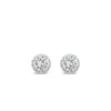 Absolute Halo Stud Earrings, Silver