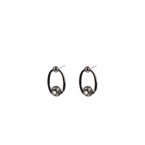 Absolute CZ Loop Earrings, Silver