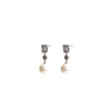 Absolute Pearl Drop Earrings, Silver