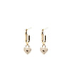 Absolute Heart Pendant Drop Earrings, Gold