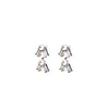 Absolute Pearl CZ Earrings, Silver