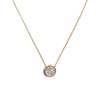 Absolute Pave Disc Pendant Necklace, Gold