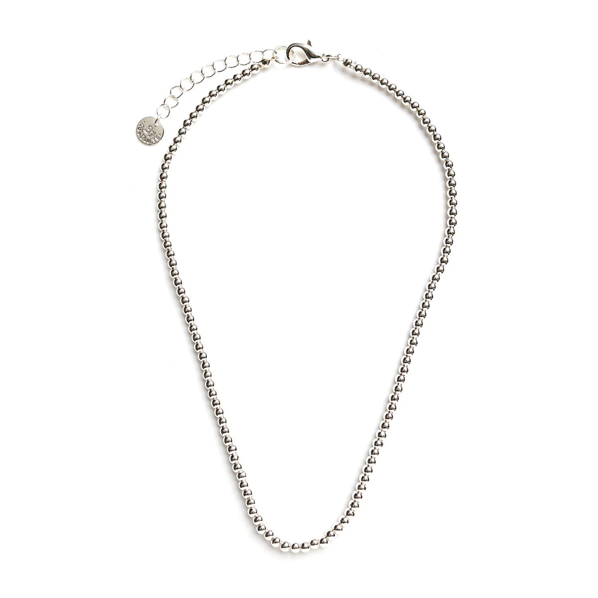Absolute Beaded Necklace, Silver