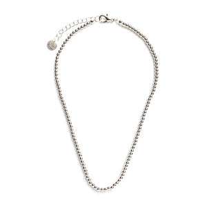 Absolute Beaded Necklace, Silver