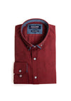 Advise Textured Print Shirt, Burgundy