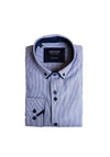 Advise Pinstripe Double Collar Shirt, Blue & White