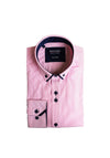 Advise Pinstripe Double Collar Shirt, Pink & White