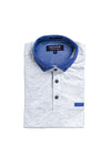 Advise Contrast Collar Polo Shirt, Grey & Blue