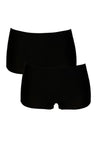 After Eden Unlimited Two Pack One Size Shorts, Black