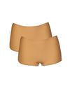 After Eden Unlimited Two Pack One Size Shorts, Nude