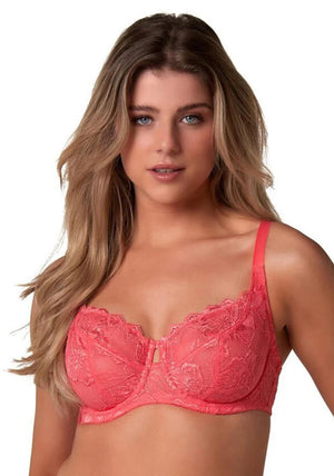 After Eden Anna Lace Wired Bra, Bright Pink