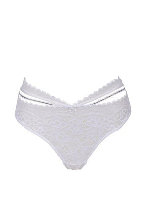 After Eden Meghan Lace String Brief, White
