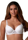After Eden Meghan Push Up Lace Bra, White