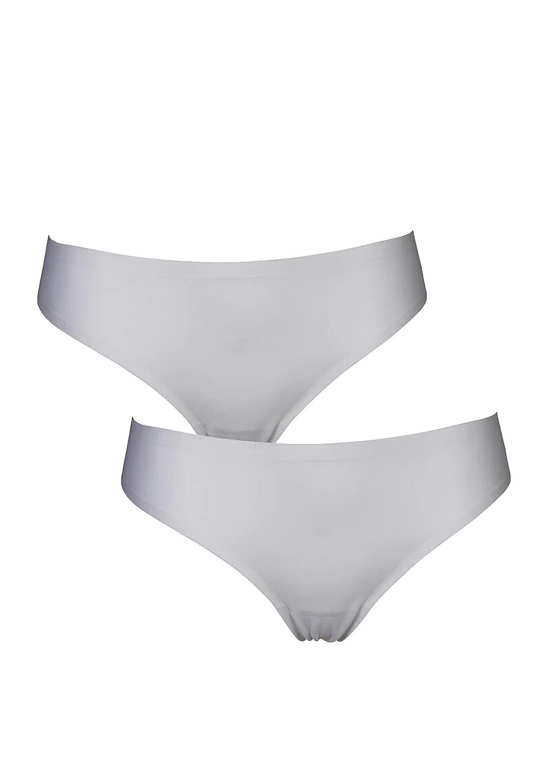 After Eden Unlimited 2 Pack One Size String Thong, White - McElhinneys