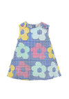 Agatha Ruiz De La Prada Girl Floral and Heart Pinafore, Blue Multi
