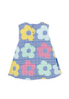 Agatha Ruiz De La Prada Girl Floral and Heart Pinafore, Blue Multi
