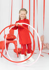 Agatha Ruiz De La Prada Girls Heart Dress and Tight Set, Red