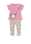 Agatha Ruiz De La Prada Girl Floral Tee and Legging Set, Pink