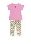 Agatha Ruiz De La Prada Girl Floral Tee and Legging Set, Pink