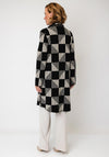 Alison Sheri Check Knit Long Cardigan, Black