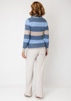 Alison Sheri Knit Striped Jumper and Snood, Blue