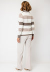 Alison Sheri Knit Striped Jumper and Snood, Beige