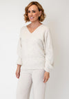 Alison Sheri V Neck Knit Jumper, Cream
