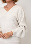 Alison Sheri V Neck Knit Jumper, Cream