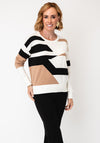 Alison Sheri Abstract Print Knitted Jumper, Cream Multi