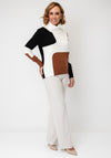 Alison Sheri Colour Block Rib Roll Neck Jumper, Multi
