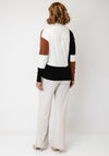 Alison Sheri Colour Block Rib Roll Neck Jumper, Multi
