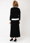 Alison Sheri Ribbed with Embellished Buttons Cardigan, Black