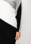 Alison Sheri Colour Block with Rhinestone Detail Top, Grey Multi