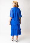 Allison Chiffon V Neck Top and Layered Skirt, Blue