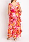 Allison Silk Floral Maxi Dress, Pink & Orange