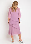 Allison Chiffon Layered Top & Skirt Two Piece, Pink