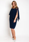 Allison Chiffon Overlay Midi Dress, Navy