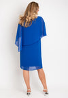 Allison Chiffon Overlay Midi Dress, Royal Blue