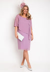 Allison Chiffon Overlay Midi Dress, Pink