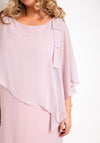 Allison Chiffon Overlay Midi Dress, Dusty Pink